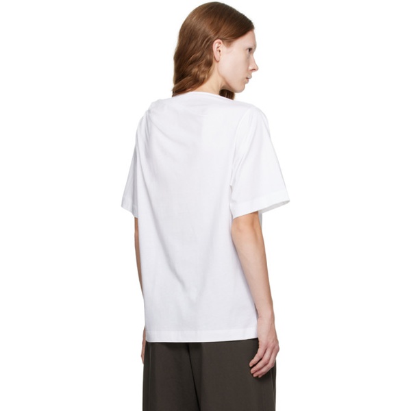  드리스 반 노튼 Dries Van Noten White Knotted T-Shirt 232358F110001