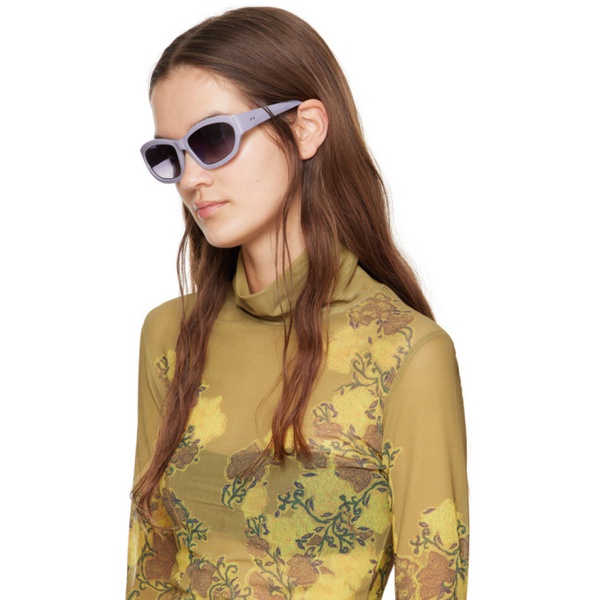  드리스 반 노튼 Dries Van Noten Purple 린다 패로우 Linda Farrow 에디트 Edition Goggle Sunglasses 241358F005001