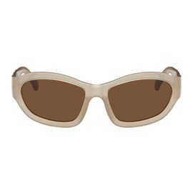 드리스 반 노튼 Dries Van Noten Taupe 린다 패로우 Linda Farrow 에디트 Edition Goggle Sunglasses 241358M134003