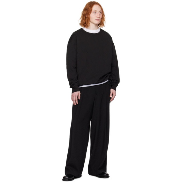  드리스 반 노튼 Dries Van Noten Black Quilted Sweatshirt 241358M204014