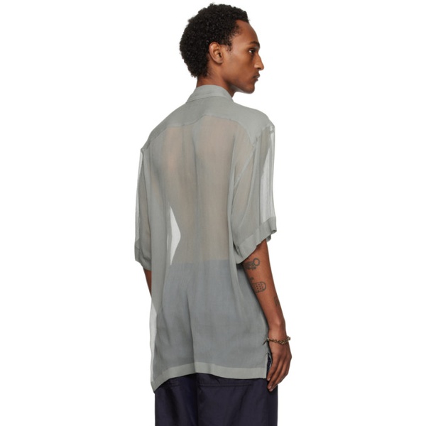  드리스 반 노튼 Dries Van Noten Blue Embroidered Shirt 241358M192031