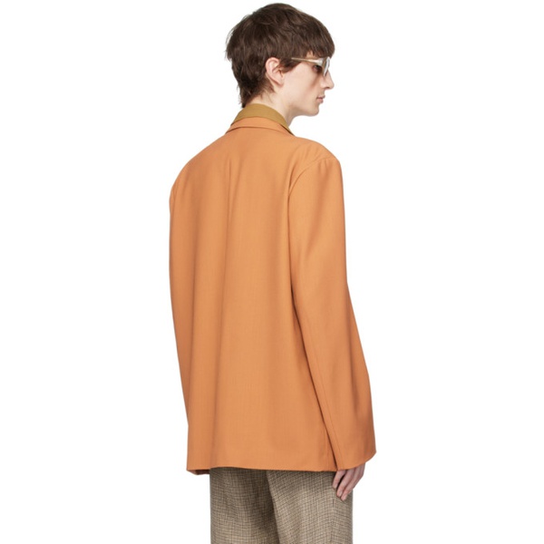  드리스 반 노튼 Dries Van Noten Orange Buttoned Blazer 241358M195048