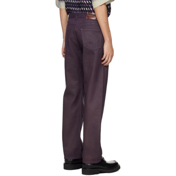  드리스 반 노튼 Dries Van Noten Purple Five-Pocket Jeans 241358M186009