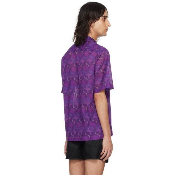  드리스 반 노튼 Dries Van Noten Purple Graphic Shirt 241358M192044