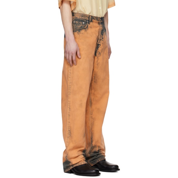  드리스 반 노튼 Dries Van Noten Orange Bleached Jeans 241358M186000