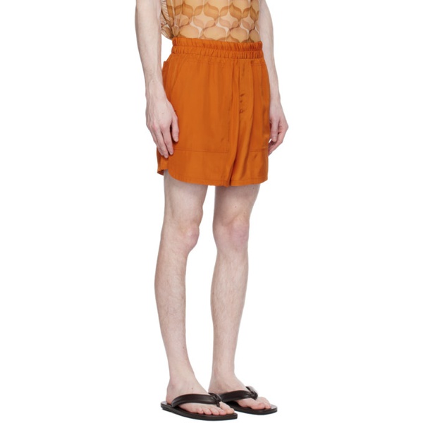  드리스 반 노튼 Dries Van Noten Orange Three-Pocket Shorts 241358M193007