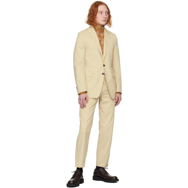  드리스 반 노튼 Dries Van Noten Beige Striped Suit 241358M196002