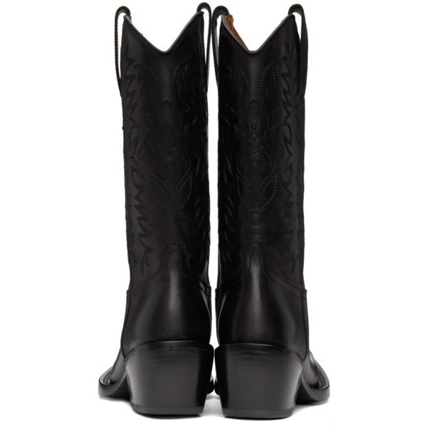  드리스 반 노튼 Dries Van Noten Black Leather Cowboy Boots 231358M223000