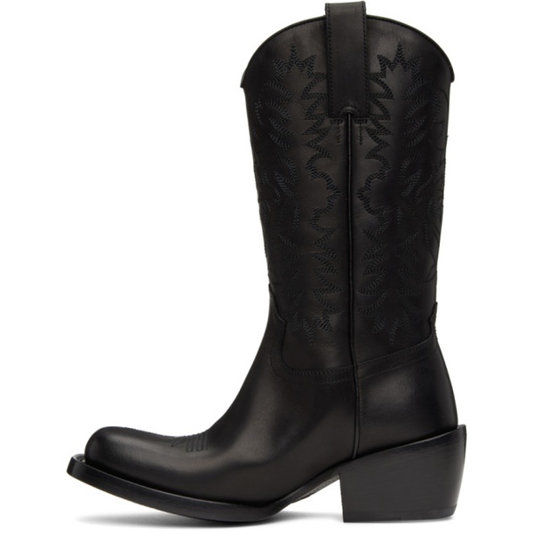  드리스 반 노튼 Dries Van Noten Black Leather Cowboy Boots 231358M223000