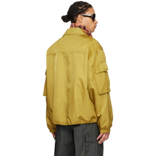  드리스 반 노튼 Dries Van Noten Khaki Garment-Dyed Jacket 241358M180002