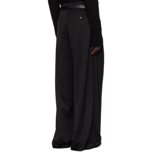  드리스 반 노튼 Dries Van Noten Black Pleated Trousers 241358M191031