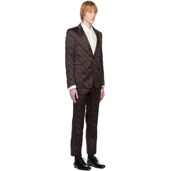  드리스 반 노튼 Dries Van Noten Brown Single-Breasted Suit 231358M196006