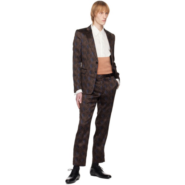  드리스 반 노튼 Dries Van Noten Brown Single-Breasted Suit 231358M196006
