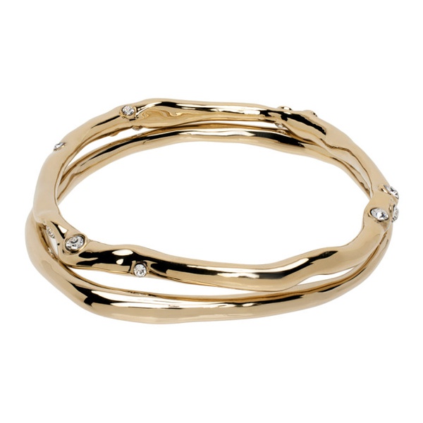  드리스 반 노튼 Dries Van Noten Gold Crystal Cuff Bracelet Set 241358F020000