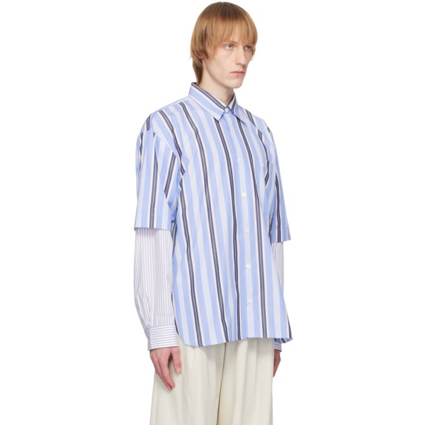  드리스 반 노튼 Dries Van Noten Blue Layered Shirt 231358M192116