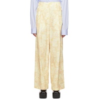 드리스 반 노튼 Dries Van Noten Yellow Floral Trousers 231358F087015