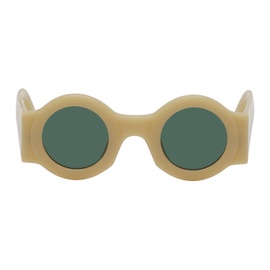 드리스 반 노튼 Dries Van Noten SSENSE Exclusive Beige 린다 패로우 Linda Farrow 에디트 Edition Circle Sunglasses 231358M134008