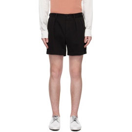 드리스 반 노튼 Dries Van Noten Black Pleated Shorts 231358M193016