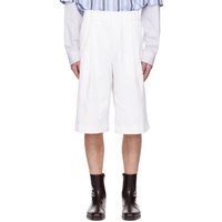 드리스 반 노튼 Dries Van Noten White Baggy Shorts 231358M193027
