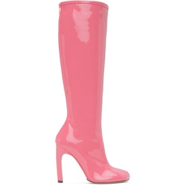 드리스 반 노튼 Dries Van Noten Pink Structured Tall Boots 222358F115003