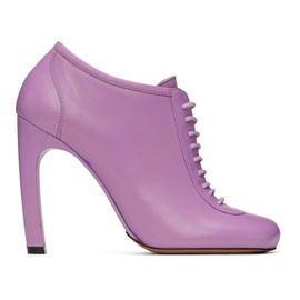 드리스 반 노튼 Dries Van Noten Purple Lace-Up Low Ankle Heels 222358F113012