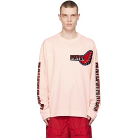 드리스 반 노튼 Dries Van Noten Pink Embroidered Long Sleeve T-Shirt 231358M213051
