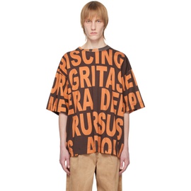 드리스 반 노튼 Dries Van Noten Brown Oversized T-Shirt 231358M213030