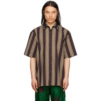 드리스 반 노튼 Dries Van Noten Burgundy Striped Shirt 231358M192073