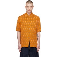 드리스 반 노튼 Dries Van Noten Orange Printed Shirt 231358M192053