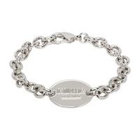 디스퀘어드2 Dsquared2 Silver D2 Tag Chain Bracelet 232148M142002