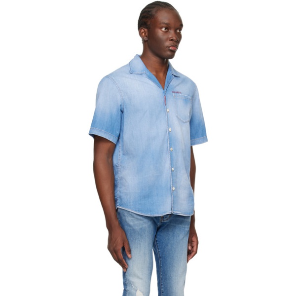  디스퀘어드2 Dsquared2 Blue Notch Denim Shirt 241148M192001