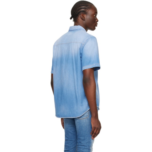  디스퀘어드2 Dsquared2 Blue Notch Denim Shirt 241148M192001