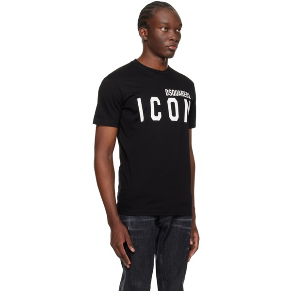  디스퀘어드2 Dsquared2 Black Be Icon Cool T-Shirt 241148M213009