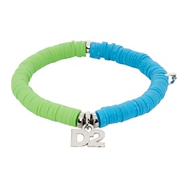 디스퀘어드2 Dsquared2 Green & Blue D2 Charm Bracelet 231148M142025