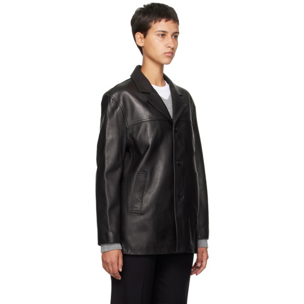  Dunst Black Half Leather Jacket 232965F064001