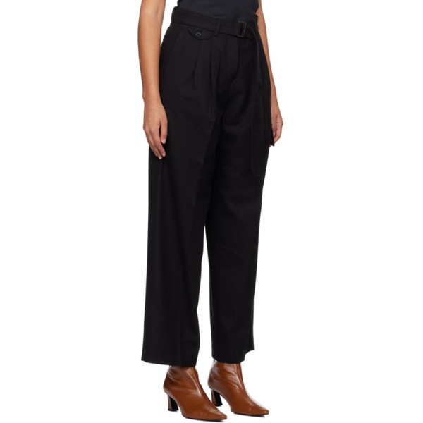  Dunst Black Belted Trousers 232965F087002