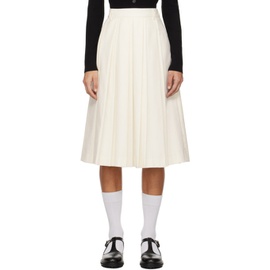 Dunst 오프화이트 Off-White Double Pleated Midi Skirt 241965F092005