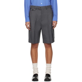 Dunst Gray Belted Shorts 241965F088004