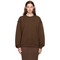 EETERNE Brown Oversized Sweatshirt 241910F098002