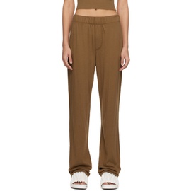 EETERNE Brown Relaxed-Fit Lounge Pants 231910F086010