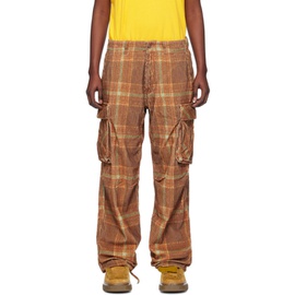 ERL Brown Check Trousers 232260F087003
