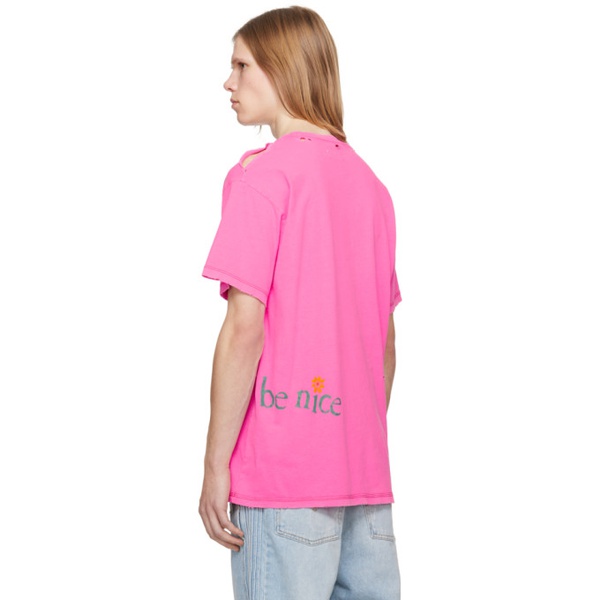  ERL Pink Venice T-Shirt 232260M213035