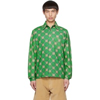 ERL Green Plaid Shirt 231260M192055