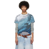 ERL Blue & Gray Beach Boys T-Shirt 241260M213022