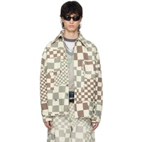 ERL Gray Check Jacket 241260M180005