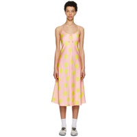ERL Pink Printed Midi Dress 231260F054000