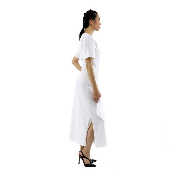  Each X Other Long T-Shirt Dress with Draping Detail SS19G11116-WHTE
