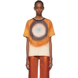 에크하우스 라타 Eckhaus Latta Orange Lapped T-Shirt 241830F110003