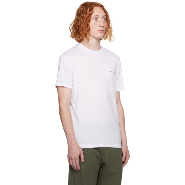  Emporio Armani White Printed T-Shirt 232951M213000