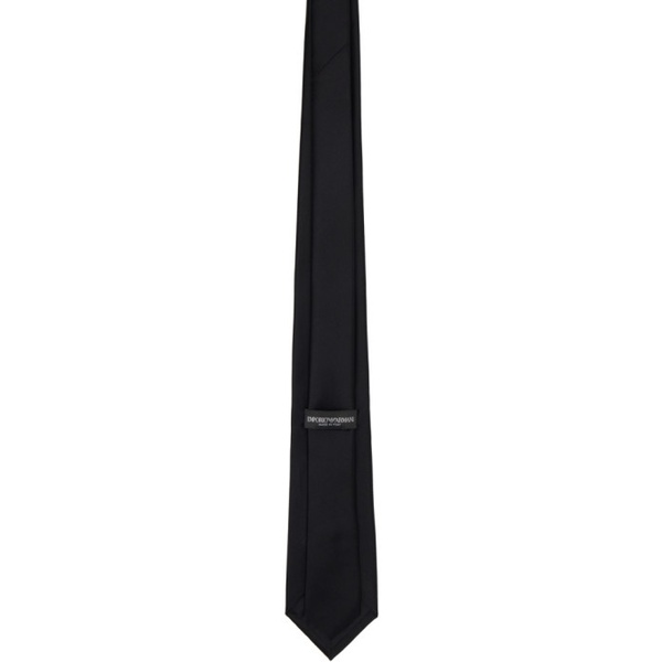  Emporio Armani Black Pure Silk Tie 241951M158001